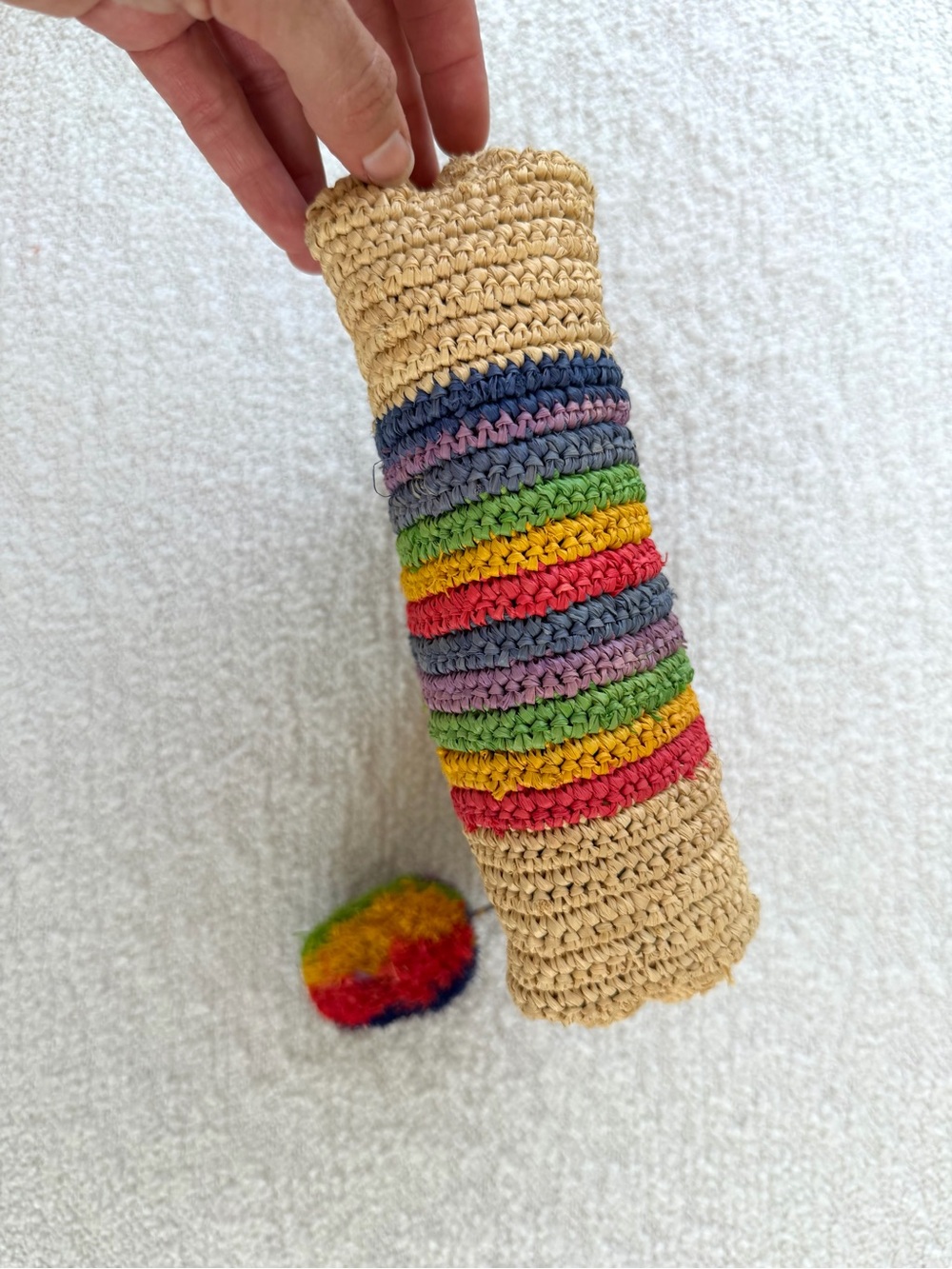 NEW Mar Y Sol raffia rainbow clutch - Picture 2 of 7